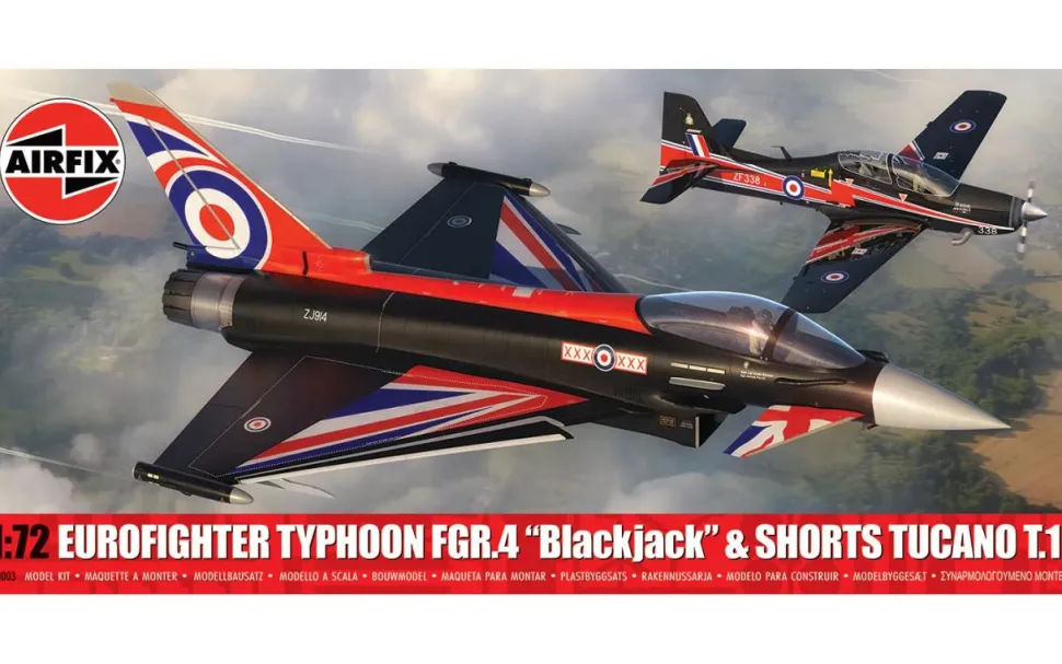 Airfix 1/72 Eurofighter Typhoon FGR.4 Blackjack and Shorts Tucano T.1 Gift Set