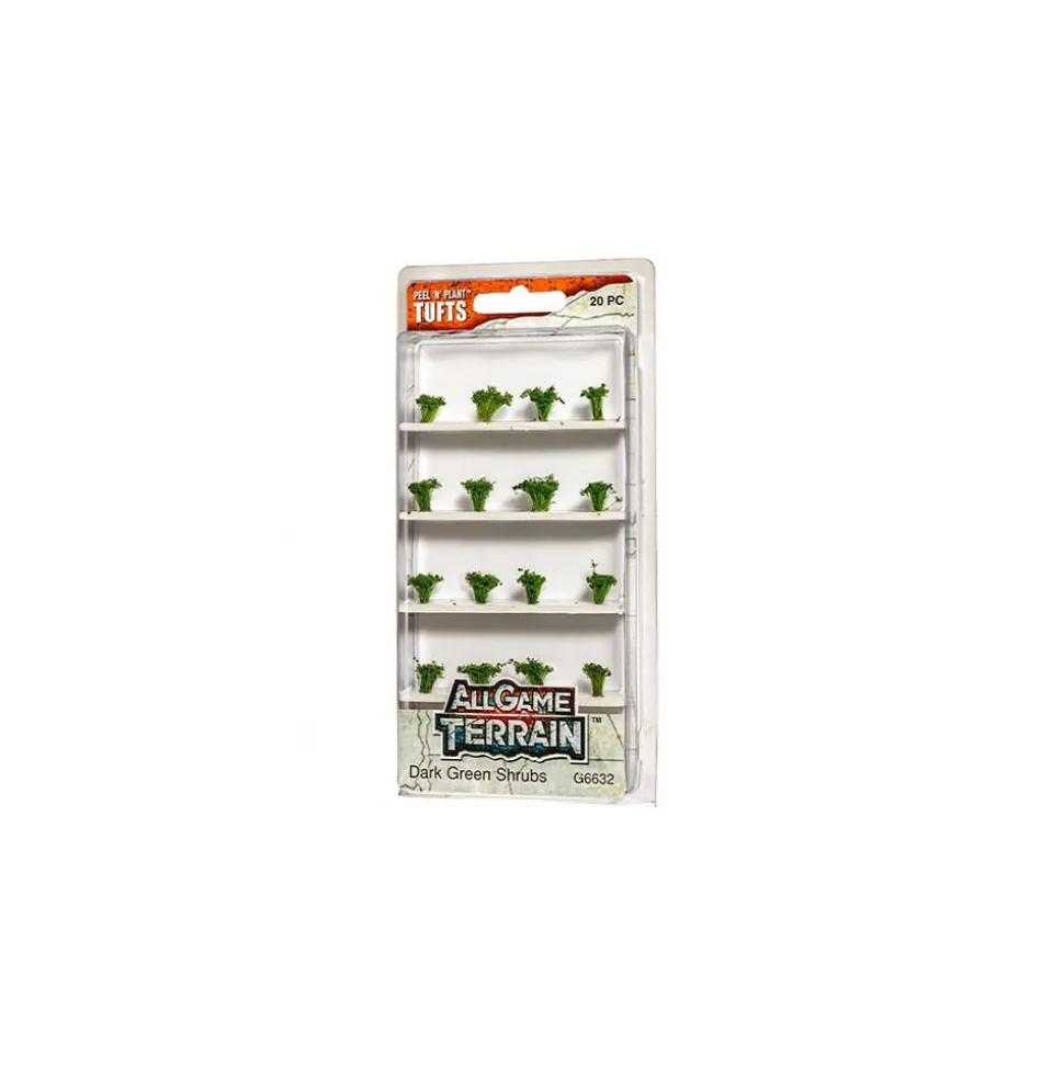 All Game Terrain Dark Green Shrubs Tufts