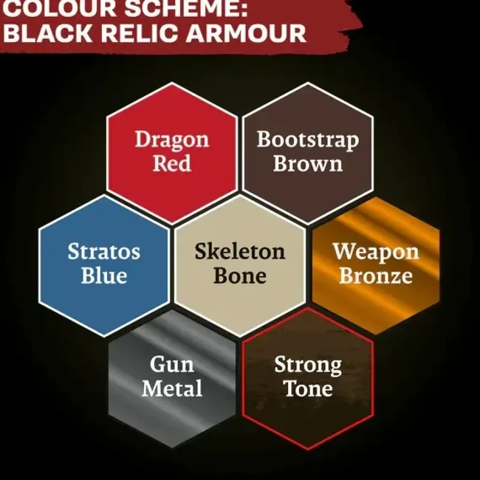 Army Painter Combat Se7ens: Black Relic Armour Paint Set