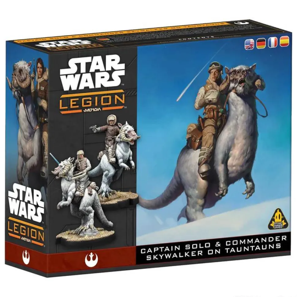 Atomic Mass Games Star Wars Legion - Rebel Alliance - Character - Captain Solo and Commander Skywalker on Tauntuns
