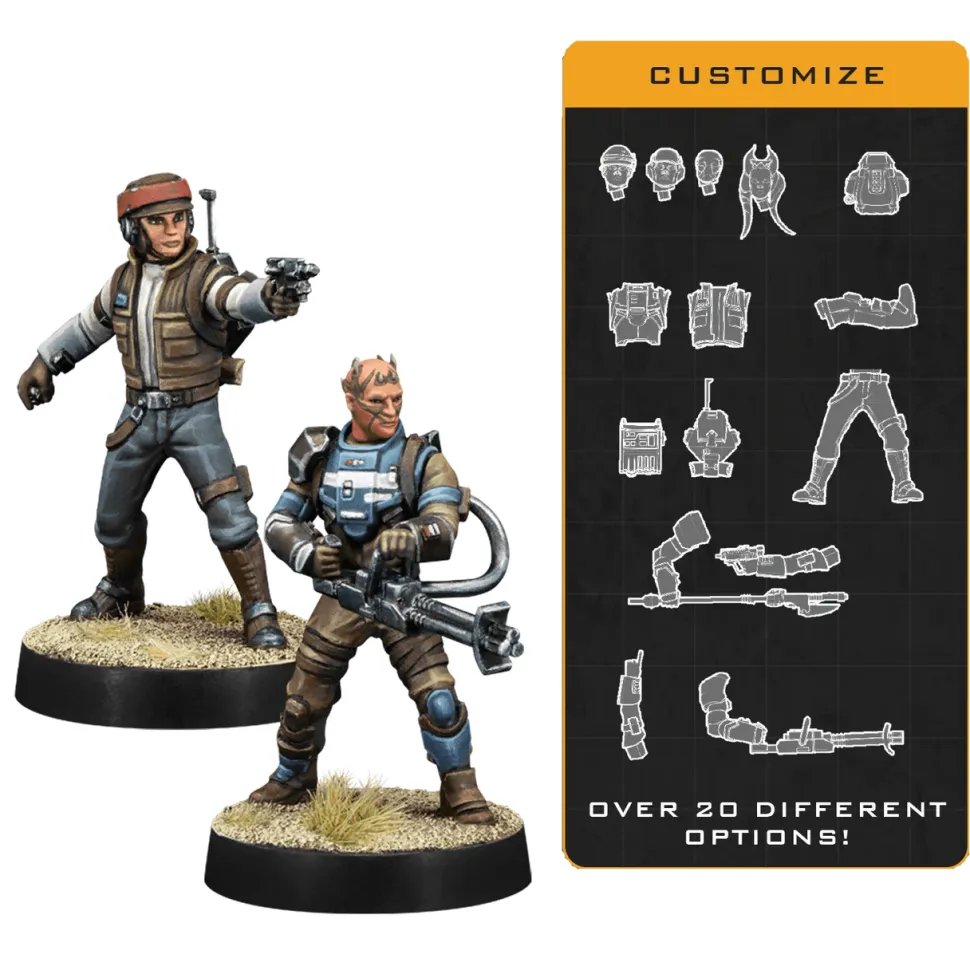 Atomic Mass Games Star Wars Legion - Rebel Alliance - Character - Customisable Rebel Officer & Agent