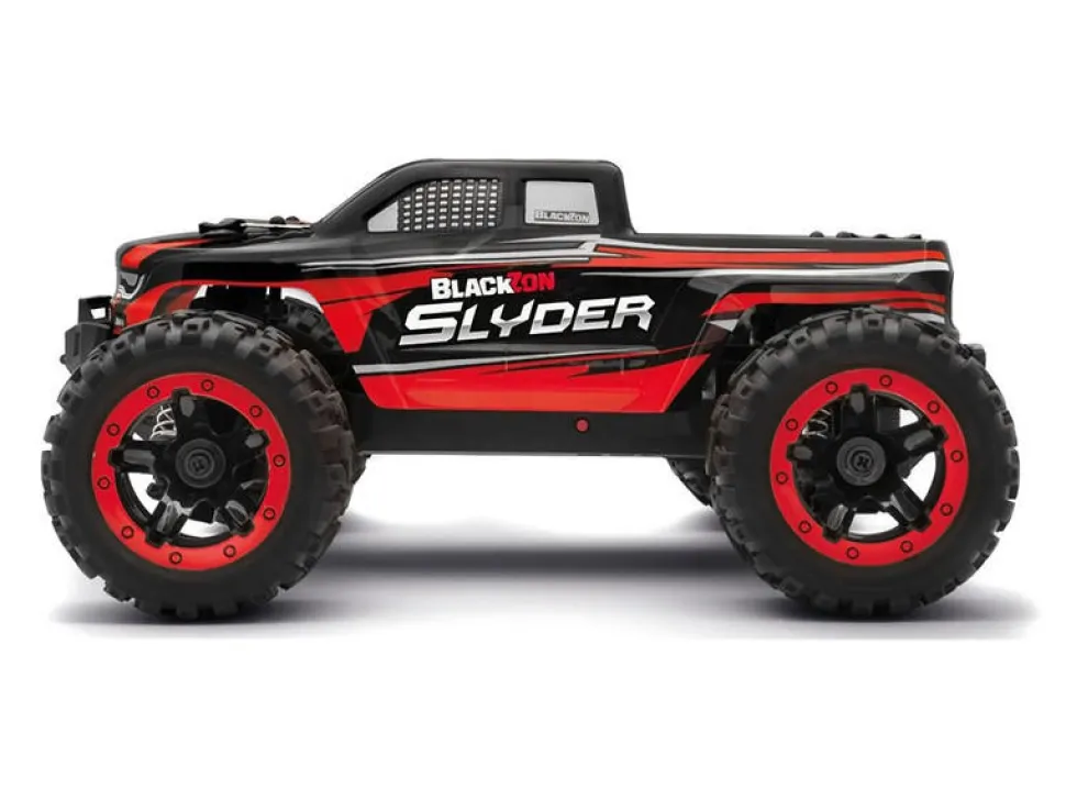 Blackzon RC 1/16 Slyder MT 4WD Electric Monster Truck - Red 2.4GHz RTR