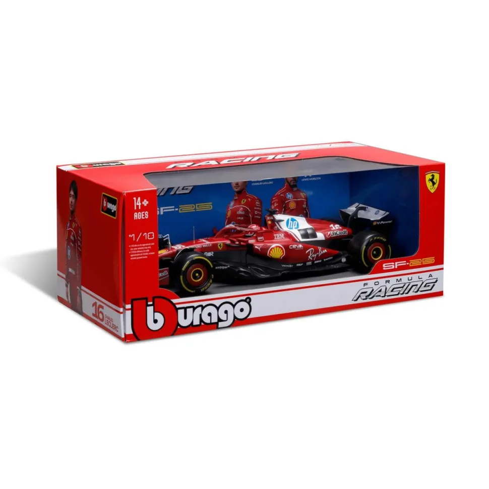 Burago 1/18 Ferrari F1 SF-25 2025 #16 Charles Leclerc Diecast Model