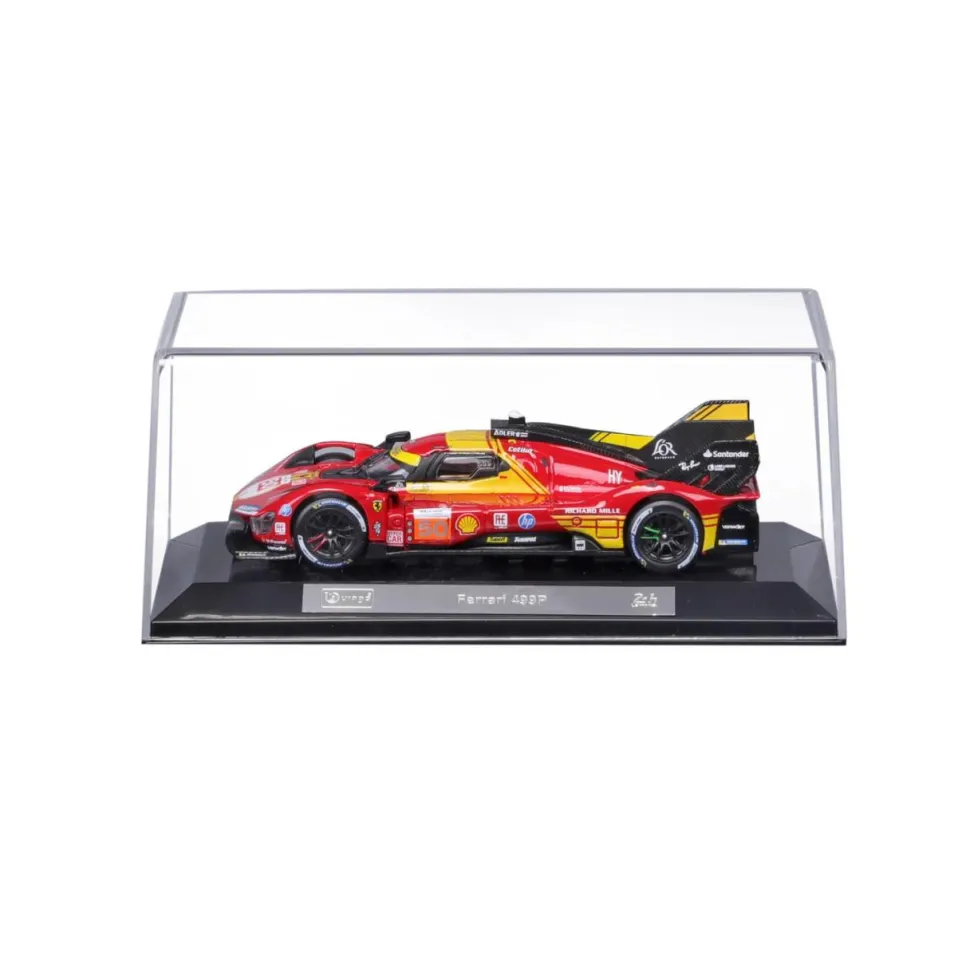 Burago 1/43 Ferrari Racing 499p Le Mans Hypercar 2024 AF Corse #50 Hard Case Diecast Model