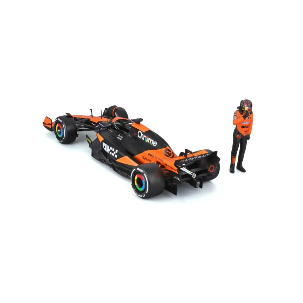 Burago 1/24 F1 McLaren MCL38 2024 With Piastri Figure Diecast Model