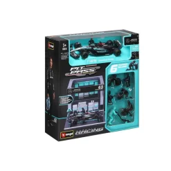 Burago 1/43 F1 Mercedes AMG W15 2024 George Russell Pit Pass Diorama