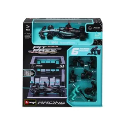 Burago 1/43 F1 Mercedes AMG W15 2024 George Russell Pit Pass Diorama