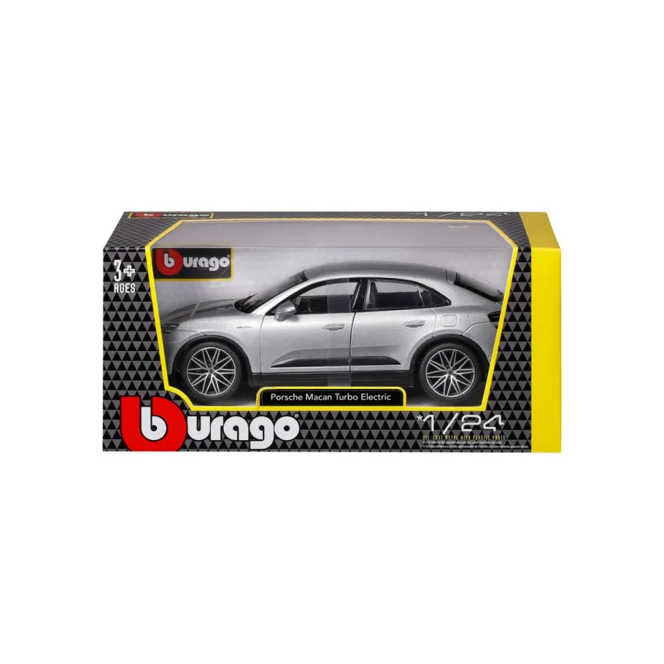 Burago 1/24 Porsche Macan Turbo Silver Diecast Model