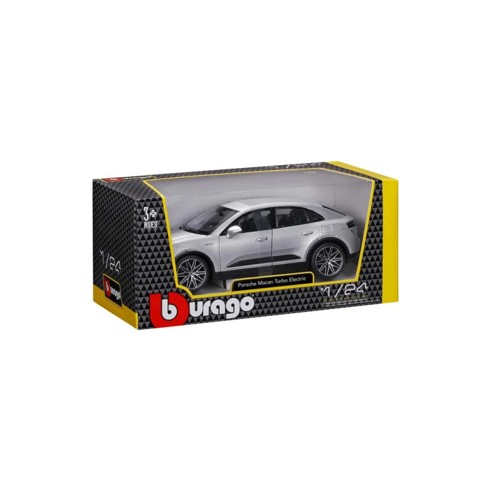 Burago 1/24 Porsche Macan Turbo Silver Diecast Model