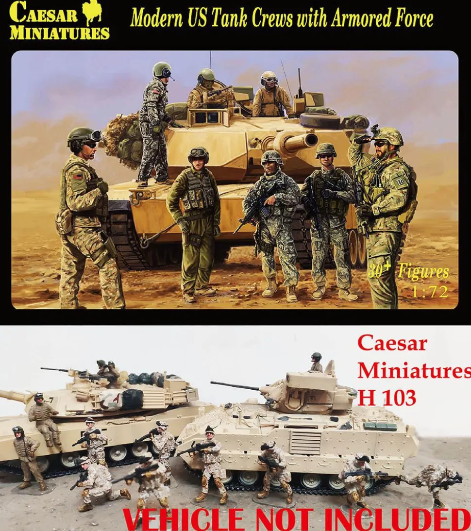 Caesar Miniatures 1/72 Modern US Tank Crews with Armored Force