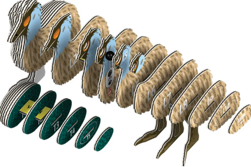Eugy 057 Emu Card 3D Puzzle