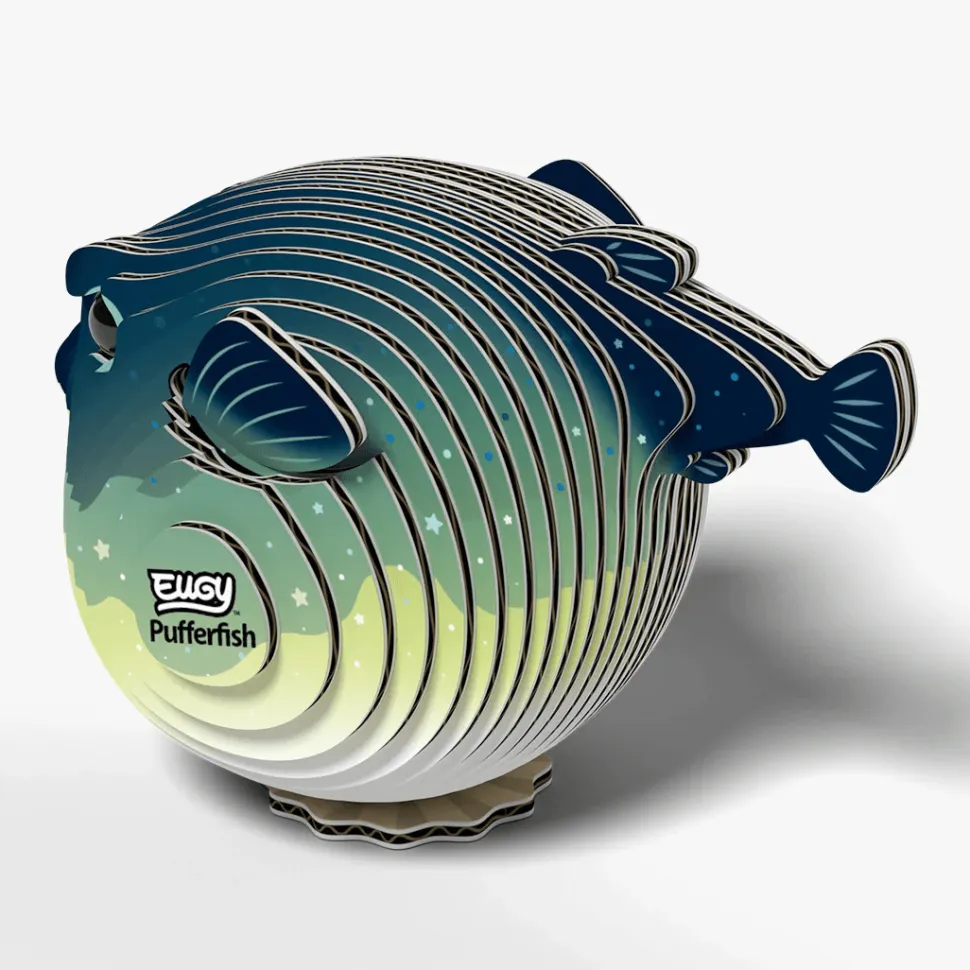 Eugy 138 Pufferfish 'Wobbly' Card 3D Puzzle