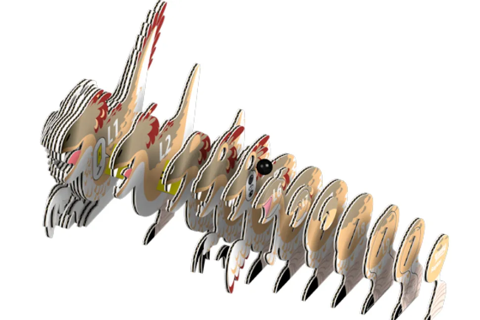 Eugy 065 Raptor Card 3D Puzzle