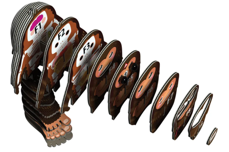 Eugy 098 Sasquatch Bigfoot Card 3D Puzzle