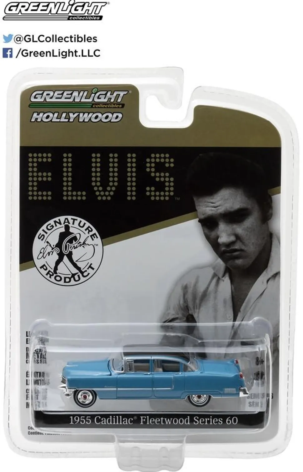 Greenlight 1/64 Elvis Presley (1935-77) - 1955 Cadillac Fleetwood Series 60 Blue