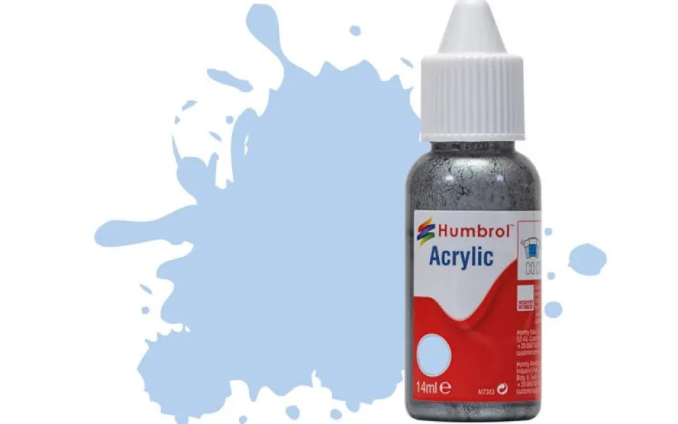 Humbrol 44 14ml Acrylic Matt Pastel Blue Paint Dropper Bottle