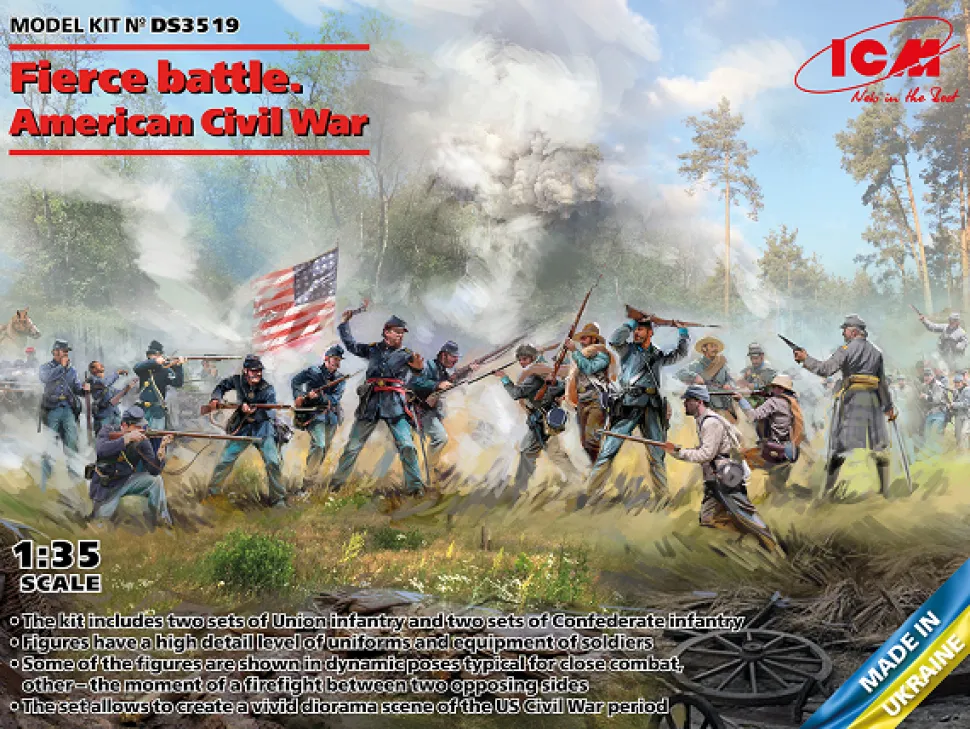 ICM 1/35 Fierce Battle American Civil War Diorama Set