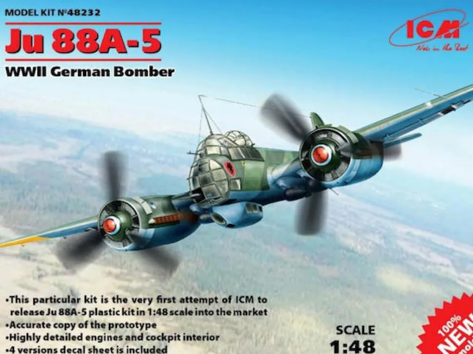 ICM 1/48 Junkers Ju 88A-5 Bomber Model Kit