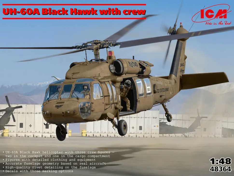 ICM 1/48 Sikorsky UH-60A Black Hawk with Crew