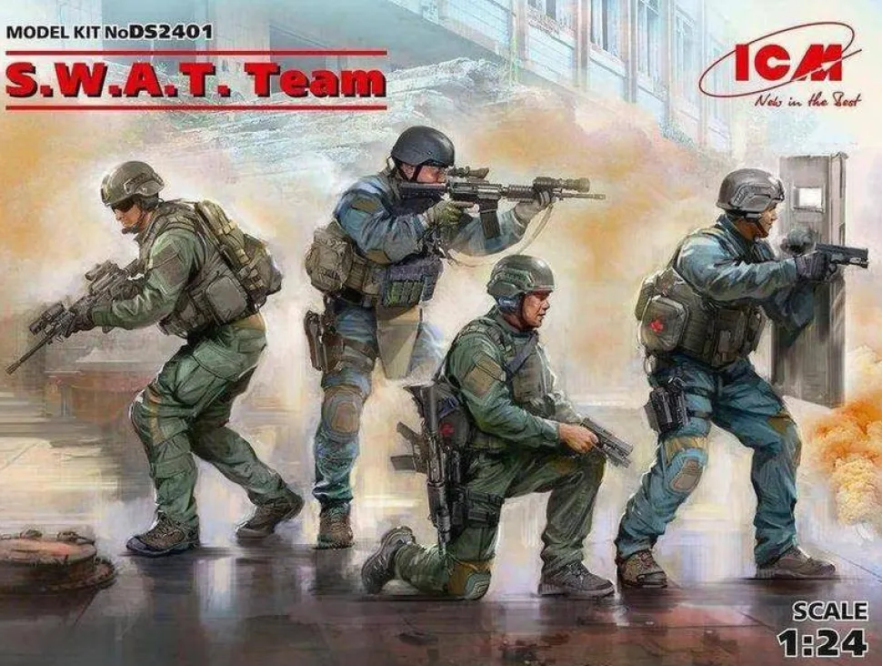 ICM 1/24 SWAT Team 4 Figures