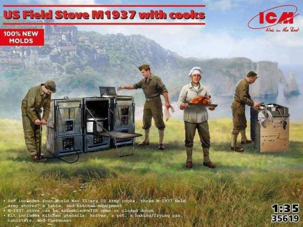 ICM 1/35 US Field Stove M1937 with cooks