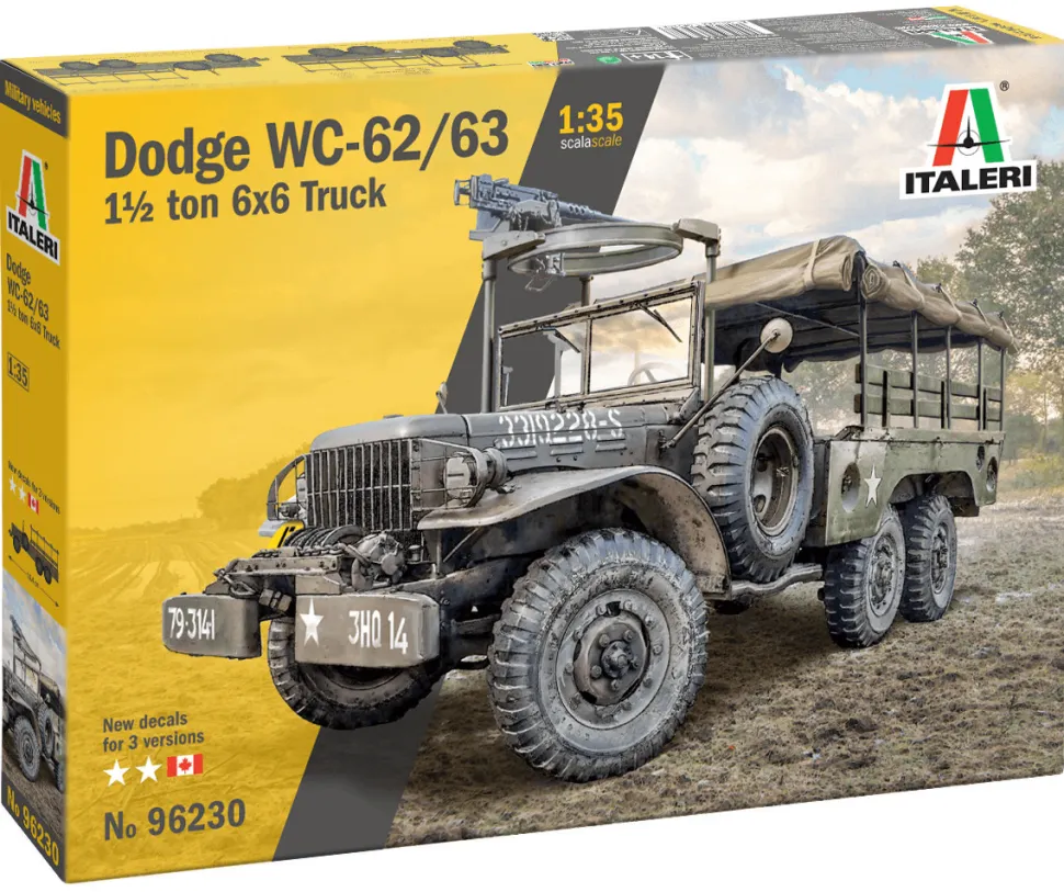 Italeri 1/35 Dodge WC62 1.5 ton 6x6 Truck