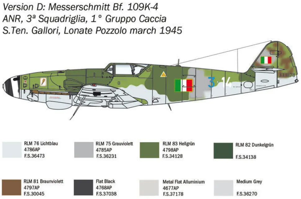 Italeri 1/48 Messerschmitt Bf 109K-4