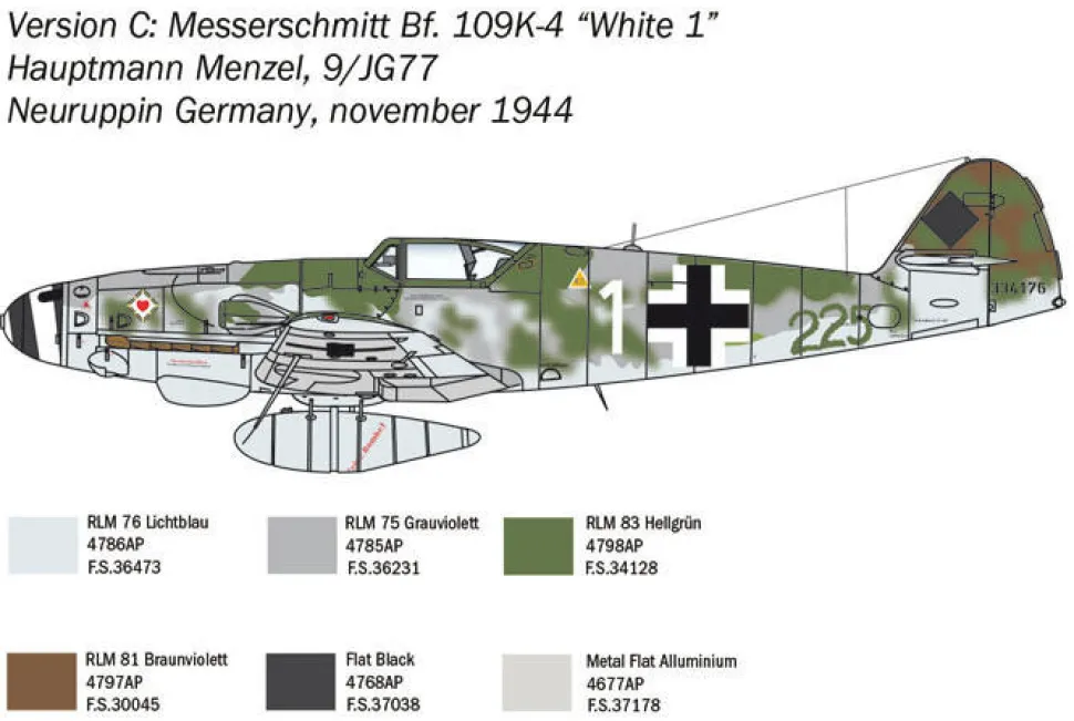 Italeri 1/48 Messerschmitt Bf 109K-4