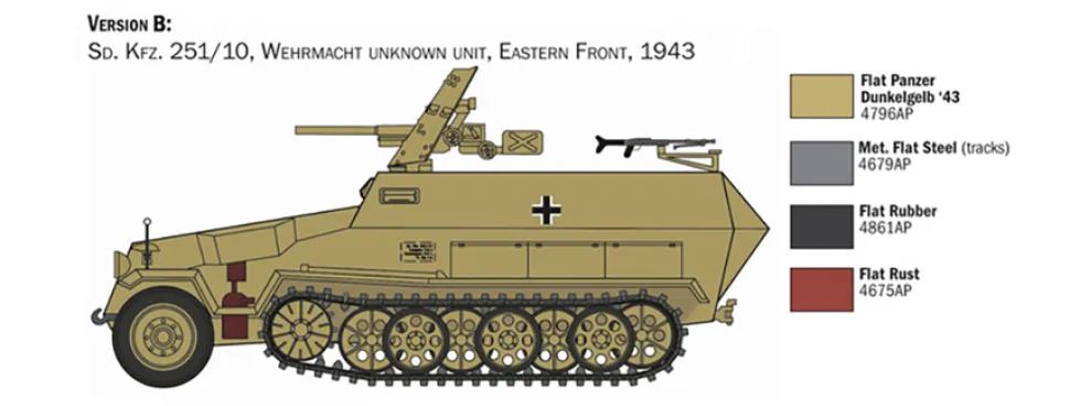 Italeri 1/72 Sd.Kfz.251/10 3.7 cm PaK