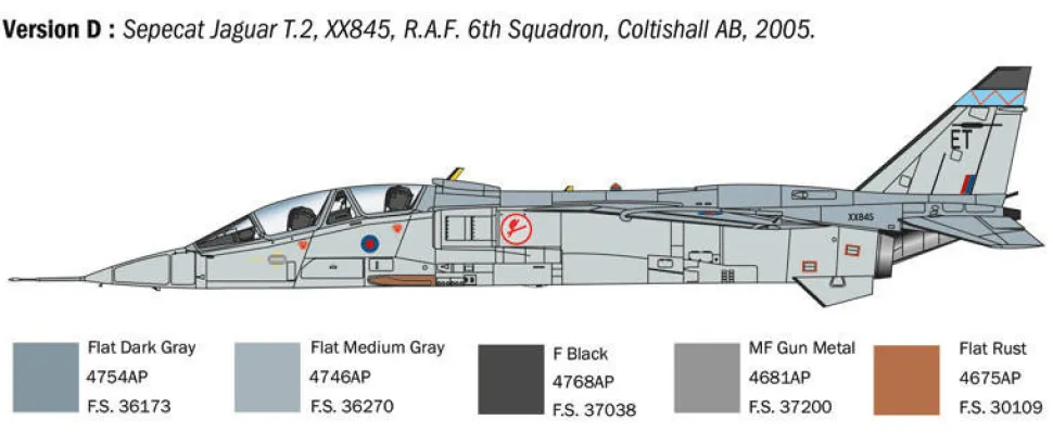 Italeri 1/72 Sepecat Jaguar T.2 Trainer Model Kit