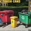 MiniArt 1/35 Plastic Trash Cans Diorama Accessories