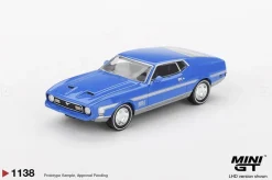Mini GT 1/64 Ford Mustang Mach 1 Grabber Blue (LHD)