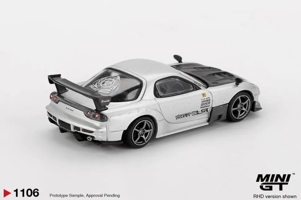 Mini GT 1/64 Mazda RX-7 Re-Amemiya Silver Metallic