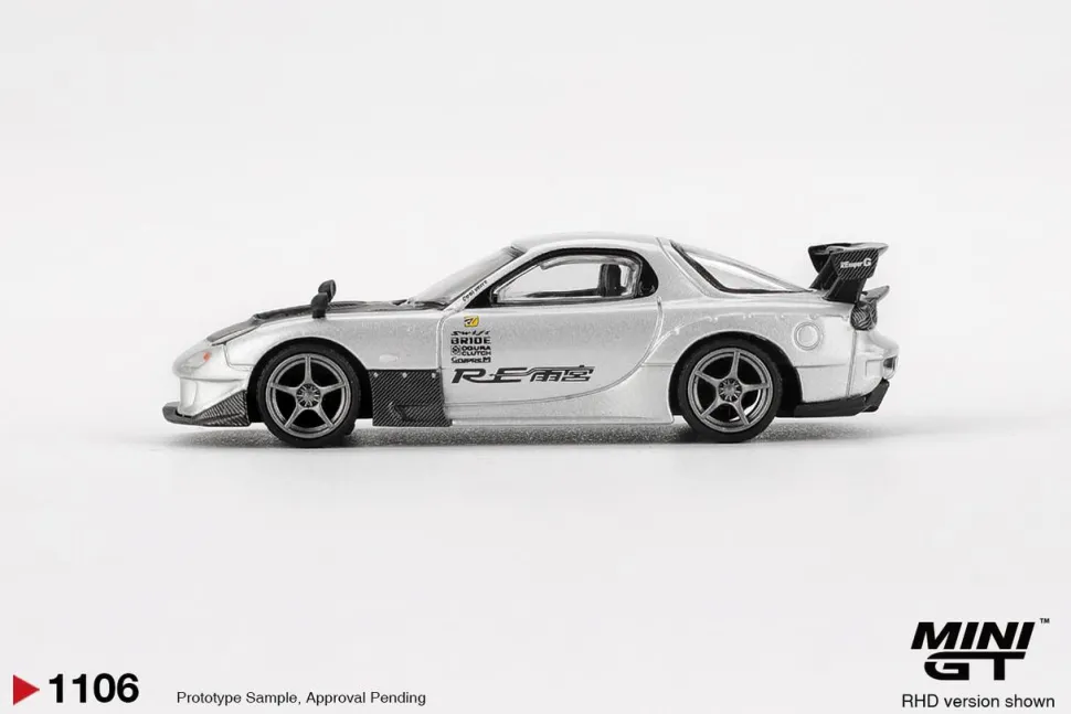 Mini GT 1/64 Mazda RX-7 Re-Amemiya Silver Metallic