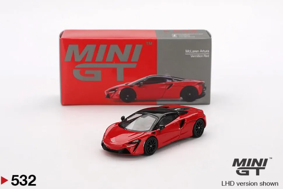 Mini GT 1/64 Mclaren Artura Vermillion Red 2023 (RHD)