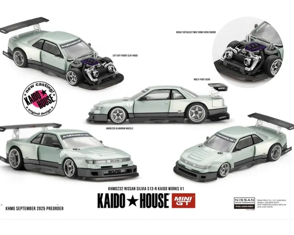 Mini GT 1/64 Nissan Silvia S13-R Kaido Works V1