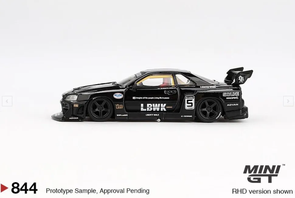 Mini GT 1/64 Nissan Skyline LB-ER34 Super Silhoutte Black