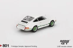 Mini GT 1/64 Porsche 911 Carrera RS 2.7 Grand Prix White/Green