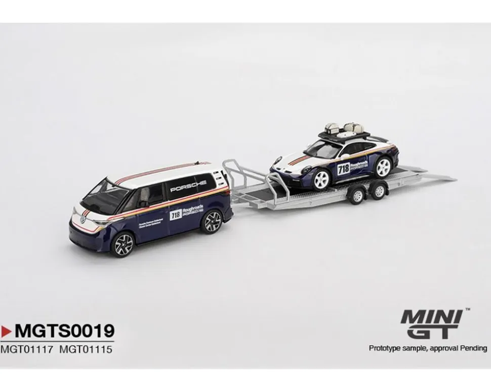 Mini GT 1/64 Porsche 911 Dakar No.718/Volkswagen ID. Buzz Porsche Centrum