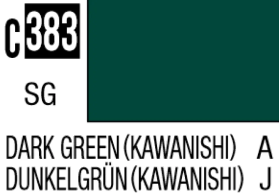 Mr Hobby Mr Colour 10ml 383 Dark Green Kawanishi Semi Gloss Acrylic Paint