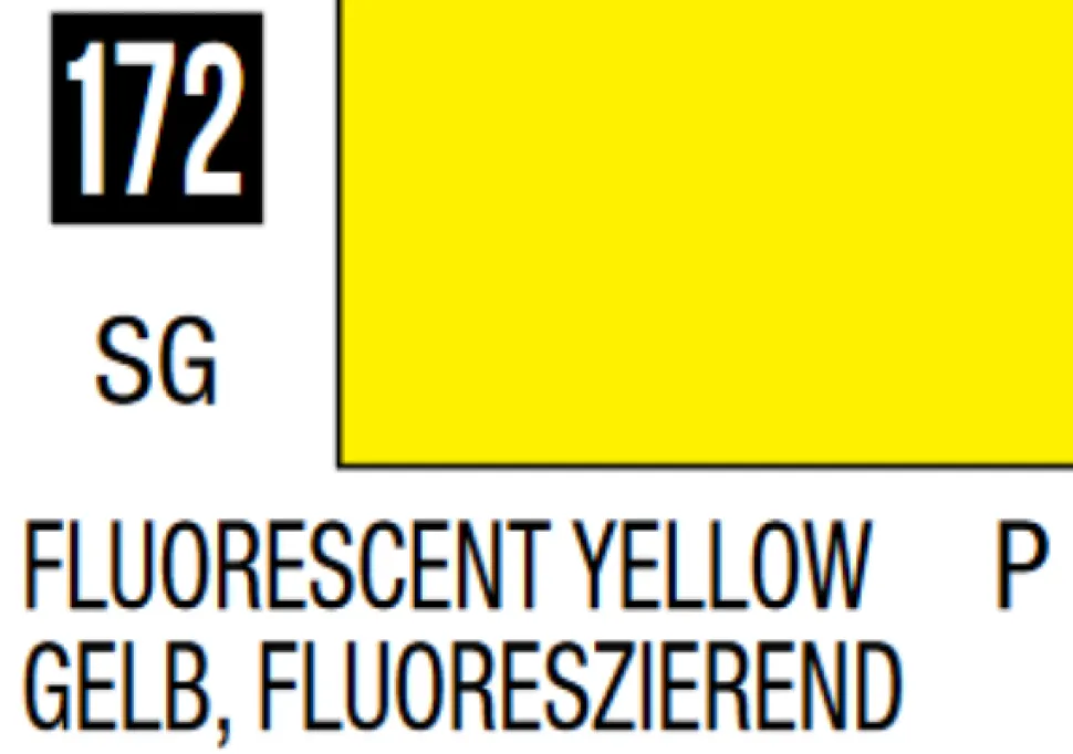 Mr Hobby Mr Colour 10ml 172 Fluorescent Yellow Acrylic Paint