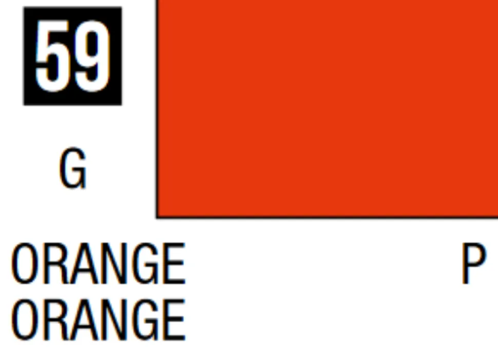 Mr Hobby Mr Colour 10ml 059 Orange Gloss Acrylic Paint