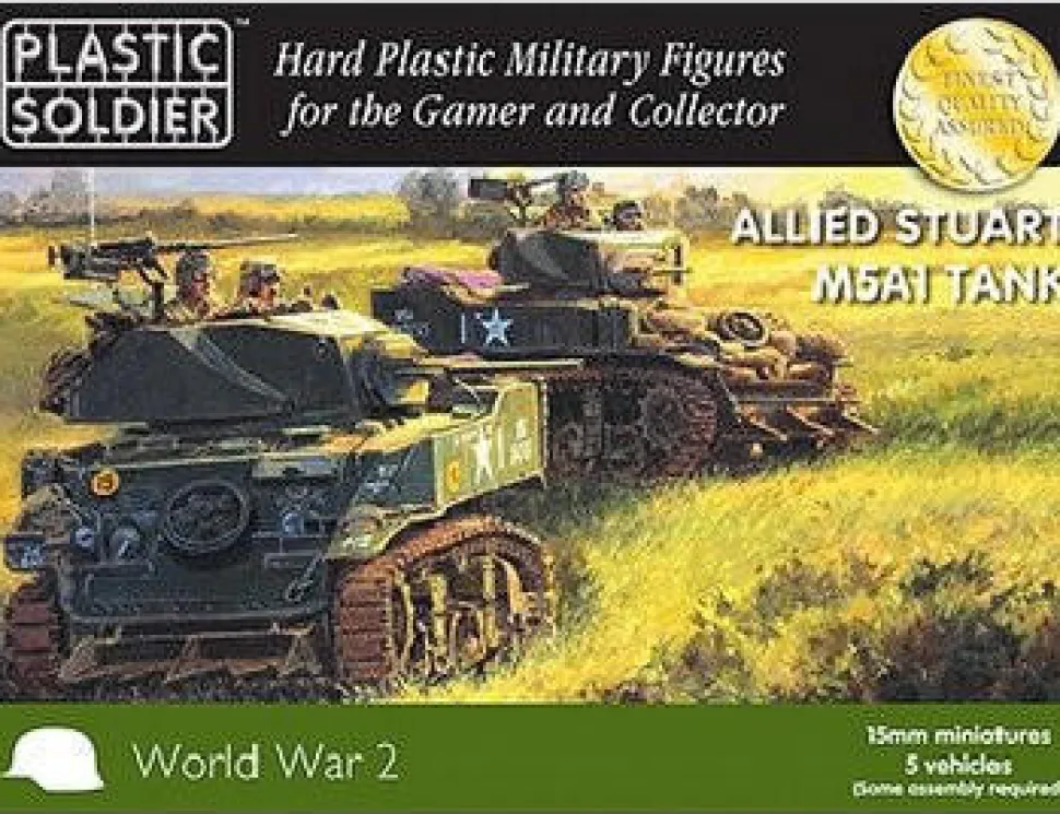Plastic Soldier Company 1/100 M5A1 Stuart Tank