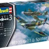 Revell 1/72 Combat Set - Messerschmitt Bf 109G-10 & Supermarine Spitfire Mk.V Starter Set