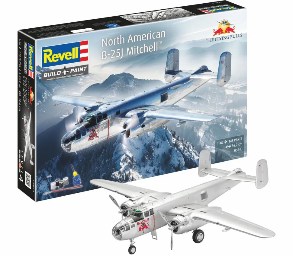 Revell 1/48 North American B-25J Mitchell Flying Bulls 25th Anniversary Gift Set