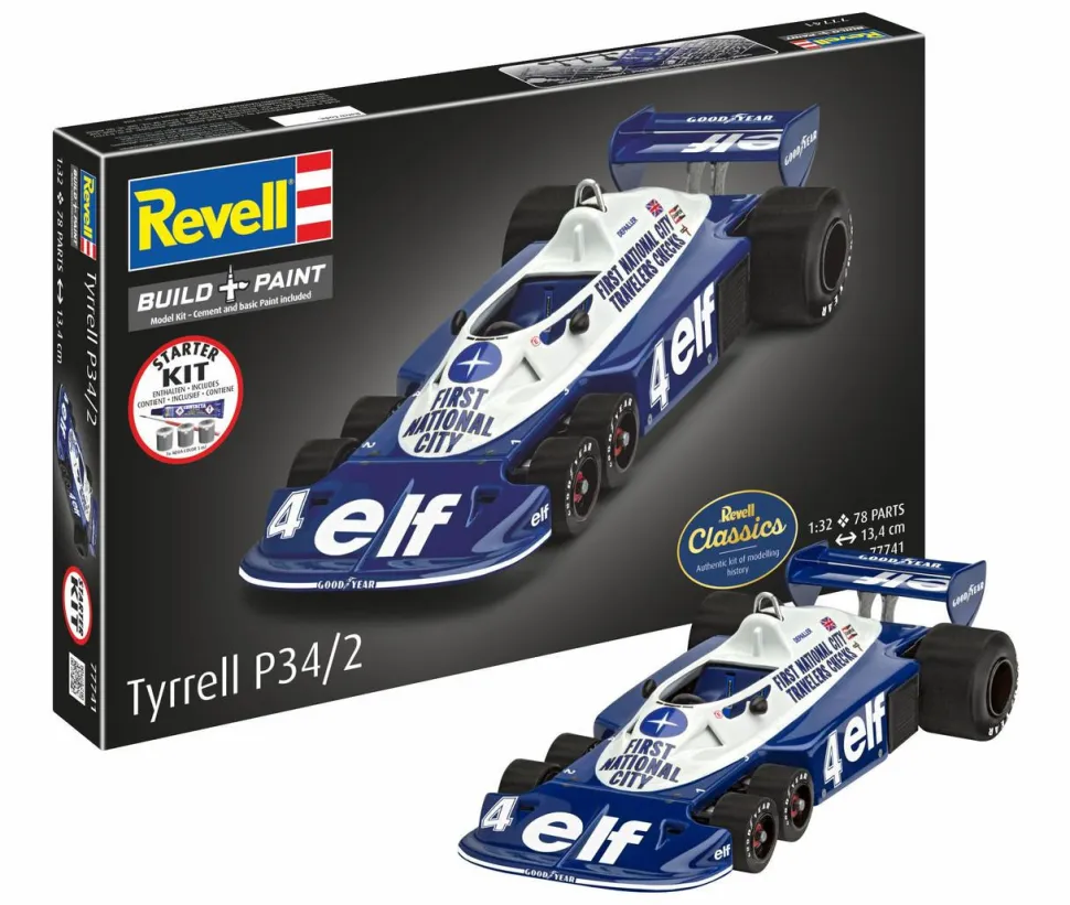 Revell 1/32 Tyrrell P34/2 6-Wheeler Starter Set (Revell Classics)