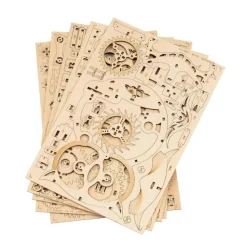 Rokr Owl Clock 3D Wooden Kit