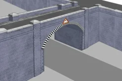 Superquick 1/76 Bridge & Tunnel Entrance (Engineers Brick) Card Building Kit