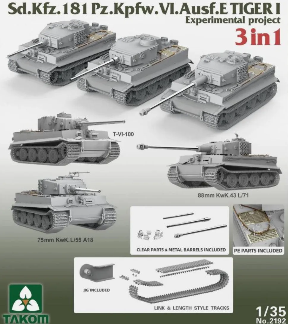 Takom 1/35 Sd.Kfz.181 Pz.Kpfw.VI Ausf.E Tiger I Experimental