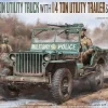 Takom 1/35 Willy's Jeep 1/4 Ton Utility Truck with Trailer US Army